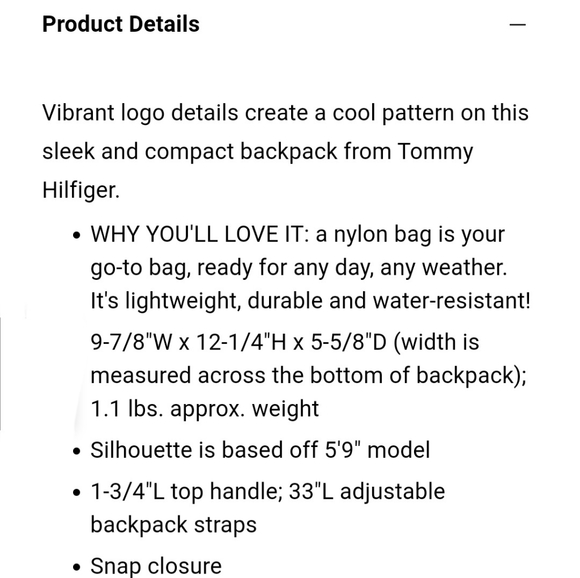 TOMMY HILFIGER Kimberly Logo Backpack 🎒 - Picture 12 of 13